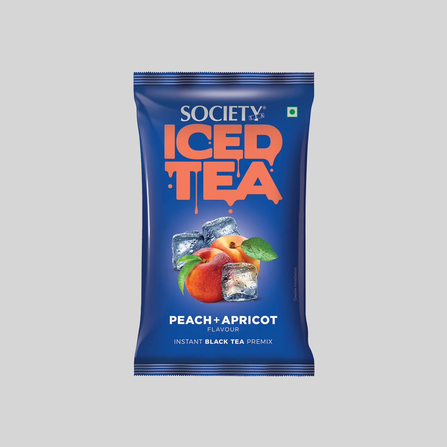 Society Iced Premix Tea Peach Apricot Black 100 g Pouch - Pack of 10 - Image 2