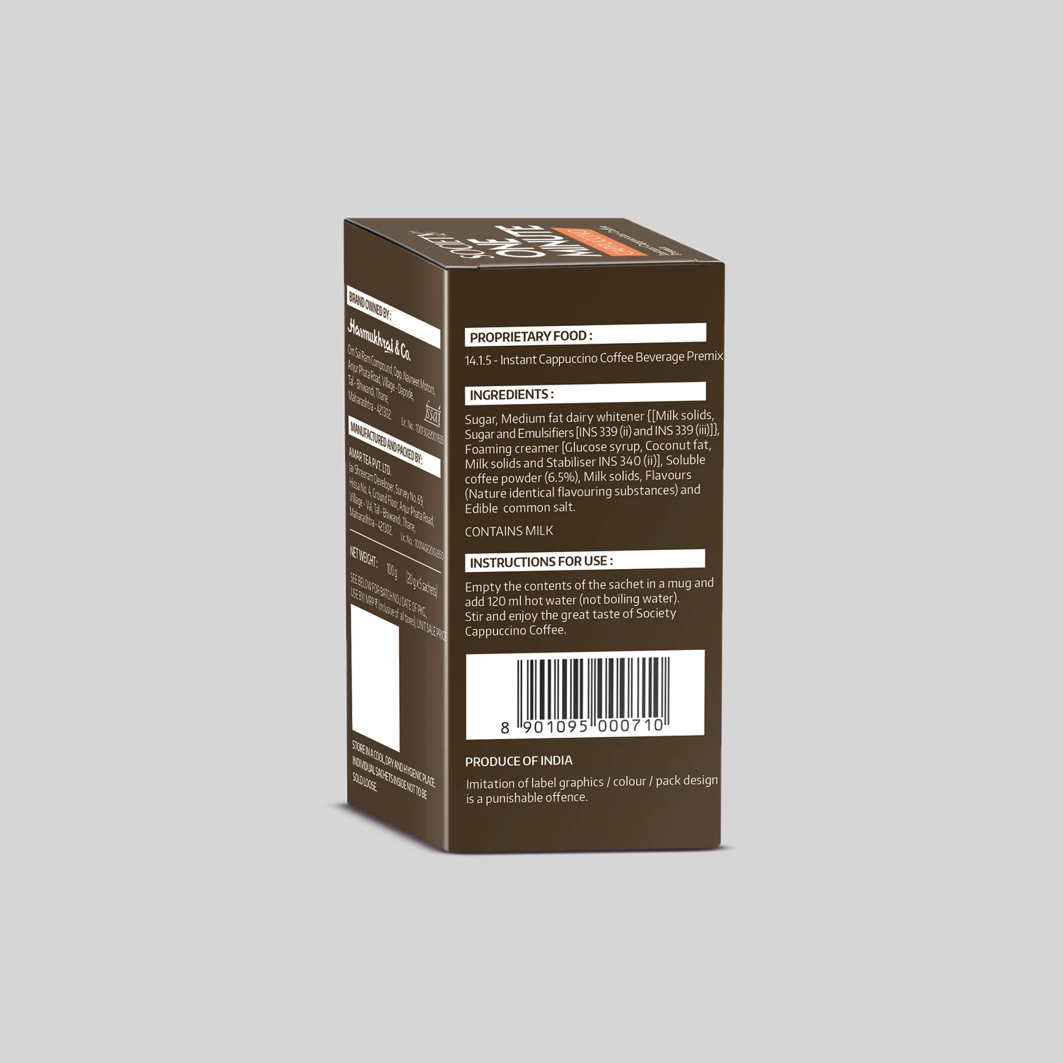 Society Cappuccino Premix Mono Carton - Image 4