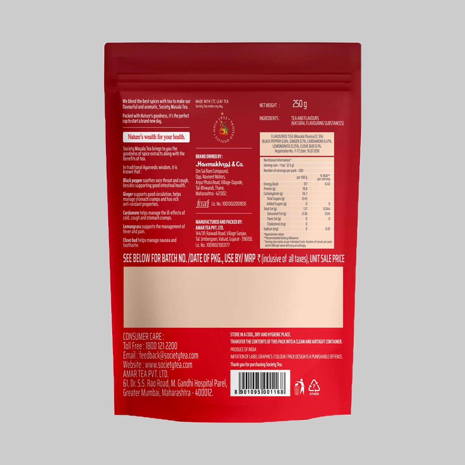 Society Leaf Tea & Society Masala Tea Pouch Combo - Image 3
